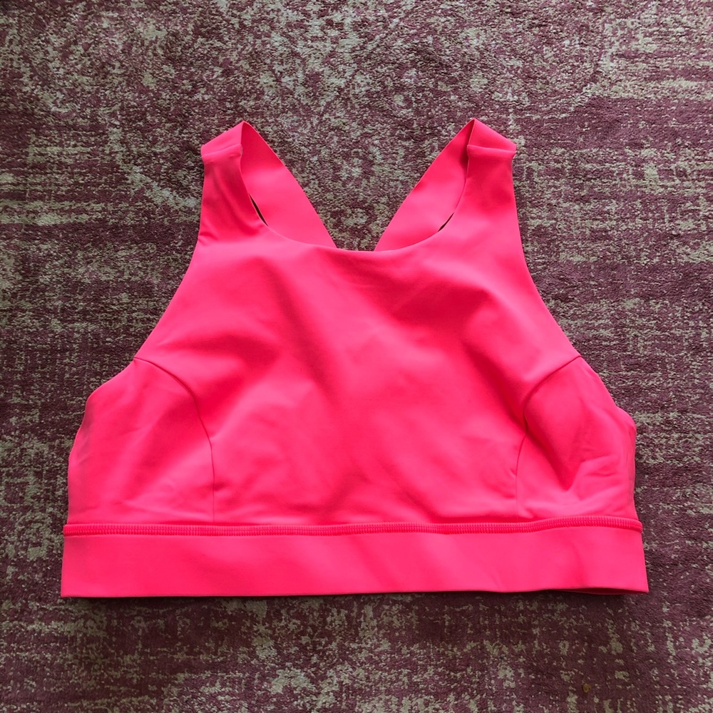 Lululemon neon pink bra Sz 10